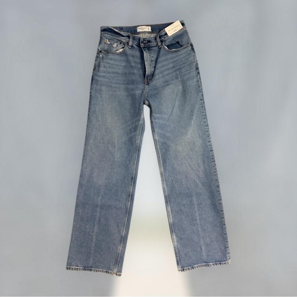 NWT Abercrombie the 90s straight ultra high rise crossover